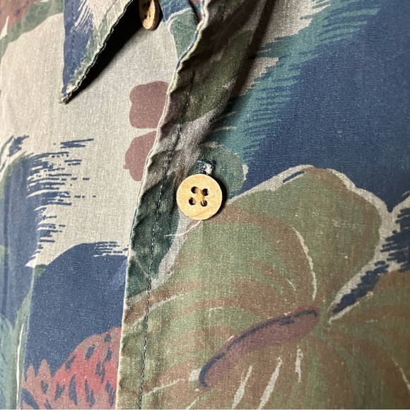 Route 66 | Men's 100% Cotton Tropical Camo Short Sleeve Button Shirt L - Picture 3 of 6